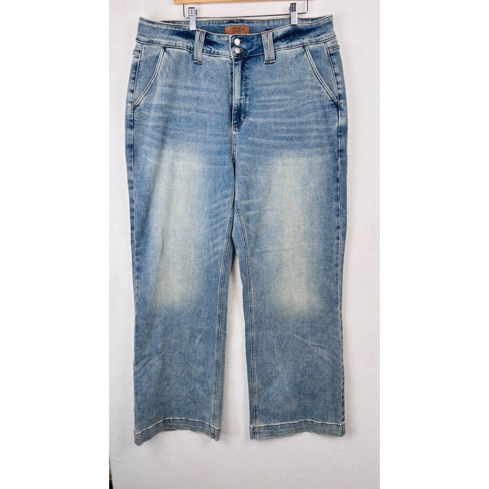 Judy Blue Light Blue Wide Leg Flare Jeans